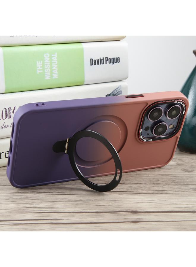 S-TOP Case For iPhone 12 Pro Gradient MagSafe Holder Liquid TPU Hybrid PC Phone Case - Image 4