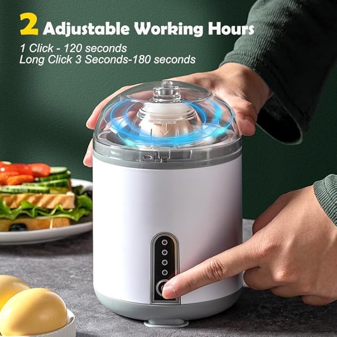 NALACAL خلط بيض كهربائي محمول لخلط البيض وخلاط بياض الصفار، مغزل وشاكر بيض مطبخ خفيف الوزن، بيض هادئ للسندويشات 45X45x68 بوصة - Image 3