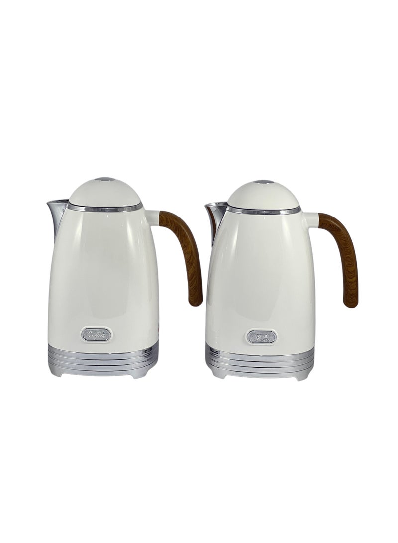 Homemaker White Silver Flask 1/1L 2 Pieces Stainless Steel Flask Set – Premium Insulated Flasks for Hot & Cold Beverages | Stylish and Durable Design - Image 3