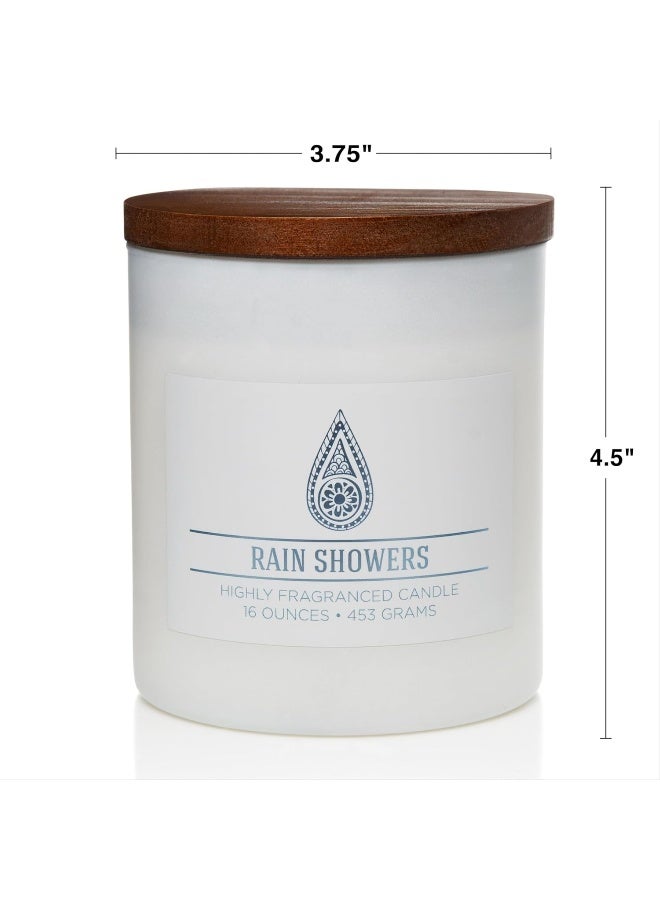 Colonial Candle Rain Showers Aromatherapy Candle, 16 Oz, White - Image 4