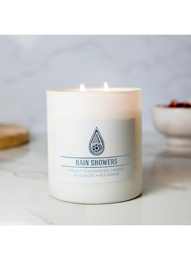 Colonial Candle Rain Showers Aromatherapy Candle, 16 Oz, White - Image 5