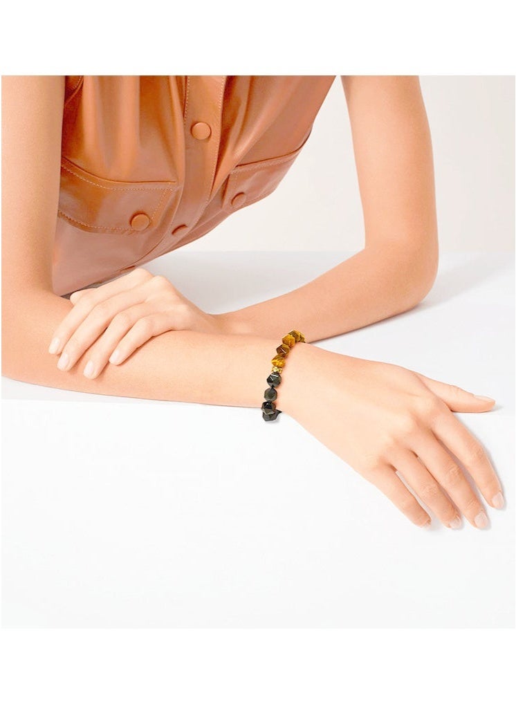 GIFT Tiger's Eye Stone Black Obsidian Bracelet, Hand Chain, Beaded Bracelets for Women and Men, Men Jewelry, Blessing Bracelet, Bringing Good Luck, Health, Courage and Strength, Gifts for Men and Women - Image 3