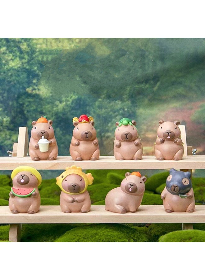 Generic - # Sanrio Plaster Doll Painted Diy Handmade Three-dimensional Painted Graffiti White Embryo Small Size Doll Painted Gigi-Color:Capibala Series [pack Of Eight] With Paint - Image 1