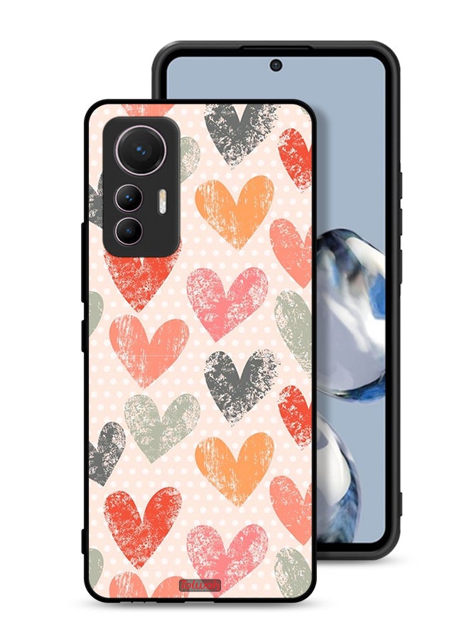 Tolwak Xiaomi 12 Lite Protective Case Cover Hearts Art - Image 1