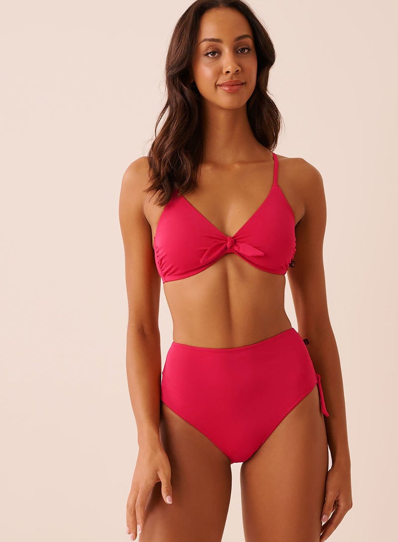 La Vie en Rose CHILI PEPPER Side Sash High Waist Bikini Bottom - Image 4