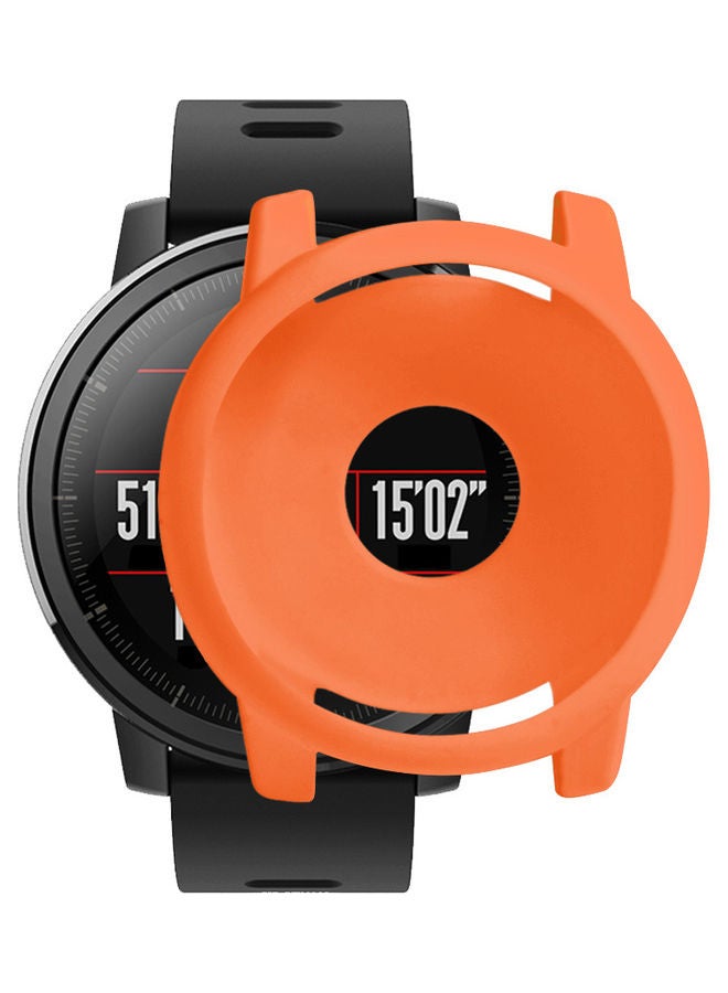 NIBEMINENT Silicone Protective Smart Watch Case For Xiao Mi Huami 2 Amazfit Stratos Band Orange  - Image 5