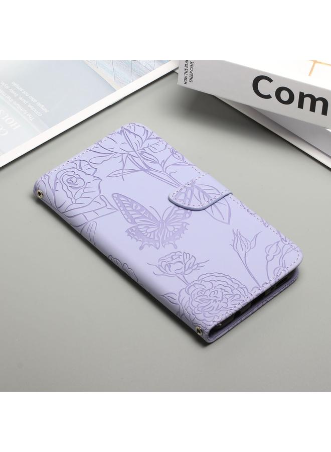 S-TOP Case For OPPO Reno8 Pro+ / Reno8 Pro HT03 Skin Feel Butterfly Embossed Flip Leather Phone Case - Image 2