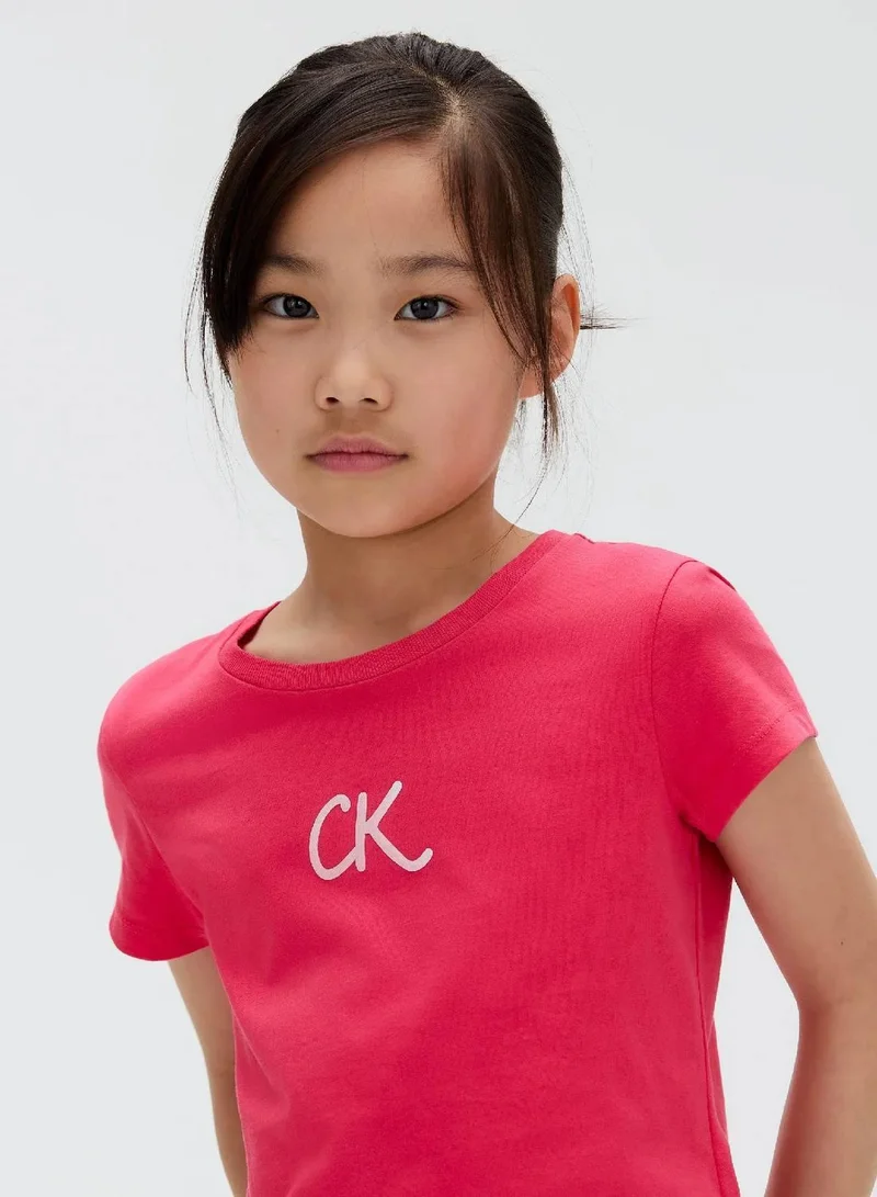 Calvin Klein Jeans Teaberry Slim T-shirt for Women | Best Price UAE