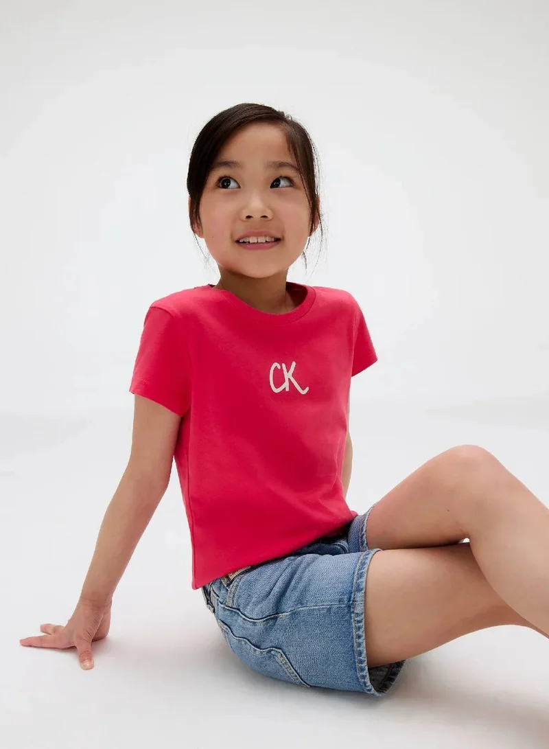 Calvin Klein Jeans Teaberry Slim T-shirt for Women | Best Price UAE