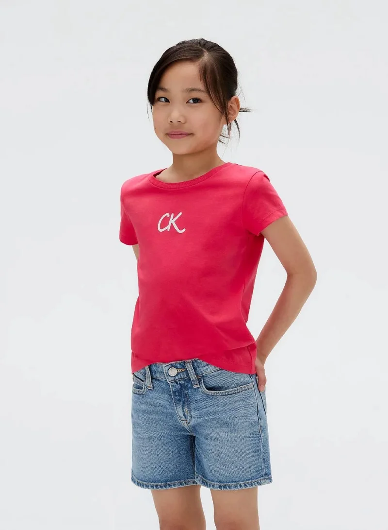 Calvin Klein Jeans Teaberry Slim T-shirt for Women | Best Price UAE