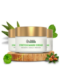 Healofy Stretch Marks Cream - Advanced Stretch Mark Removal Cream | Reduces Stretch Marks & Scars |Visible Results In 28 Days | Hydrates, Heals & Rejuvenates Skin | Safe Oil & Butter Blend (Shea, Cocoa, Jojoba, Coconut) | Best Stretch Mark Prevention During Pregnancy | 100 Grams | Pack Of 3