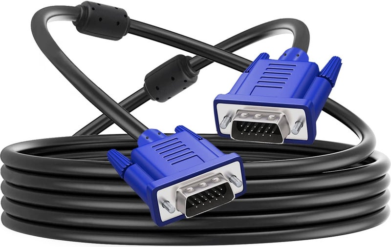 PASOW VGA to VGA Monitor Cable HD15 Male to Male for TV Computer Projector (15 Feet) - Image 1