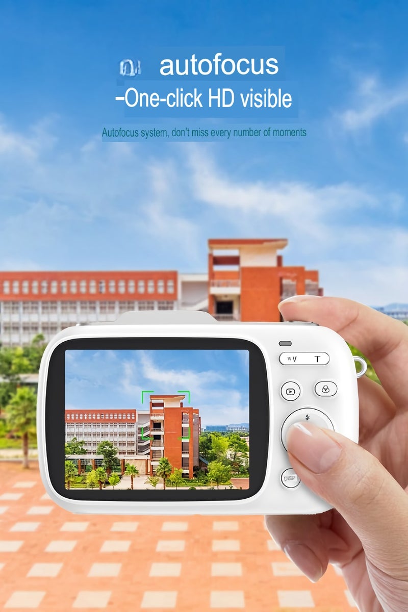 Digital Camera, Multifunctional Video Recording Camera, Autofocus Durable Mini Camera, Compact Portable Vlogging Camera For Photography And Videography, (1pc, White) - Image 4