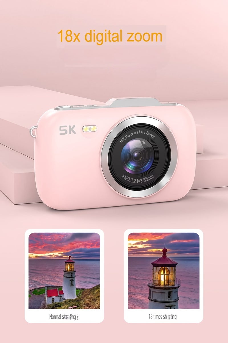 Digital Camera, Multifunctional Video Recording Camera, Autofocus Durable Mini Camera, Compact Portable Vlogging Camera For Photography And Videography, (1pc, White) - Image 2