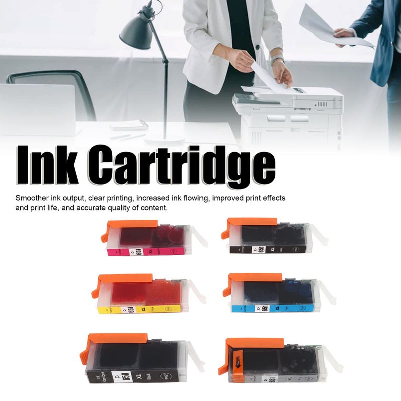 6 Colors Ink Cartridge For MG5460 MG5560 MG5660 Smoother Print Clear Text - Image 3