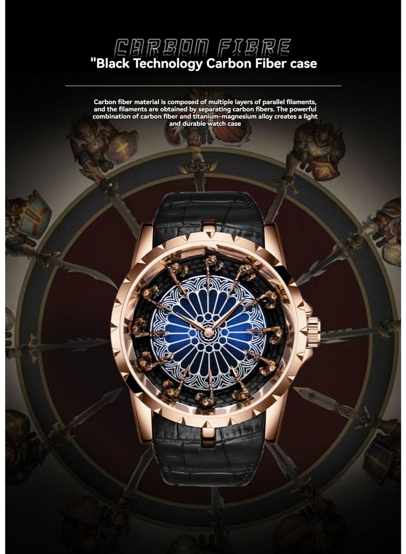 FENSIR Twelve Round Table Knight Watch Valentine's Day Gift for Boyfriend, Personalized Trendy Men's Quartz Watch - Image 2