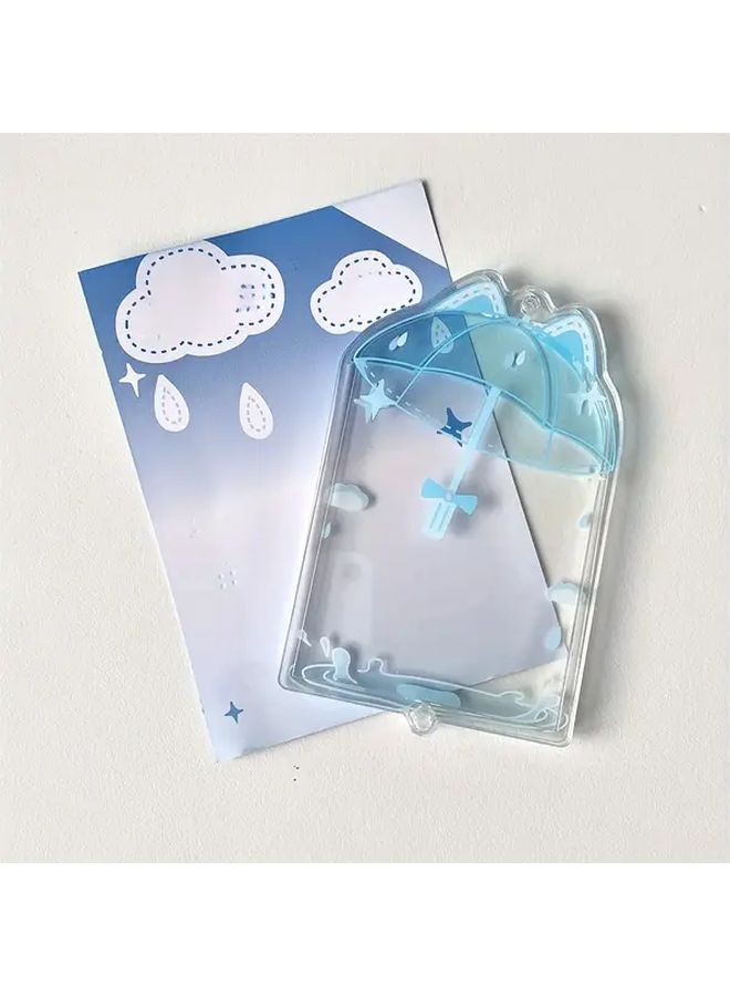 3 Inch Acrylic Photocard Holder With Pink Bow And Star Design Cute Korean Idol Photo Frame Durable PVC Card Display For Desktop Decor K Pop Fans Fan Merchandise Playful Transparent Material Pink - Image 3