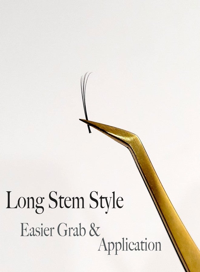 Amber Lash Sharp Lash 5D, Premade Volume Lashes with Long Stem for Eyelash Extensions, 400 Units of Narrow Fans with 0.07mm Thickness and Various Curls and Lengths by Amber Lash (D 12mm) - Image 3
