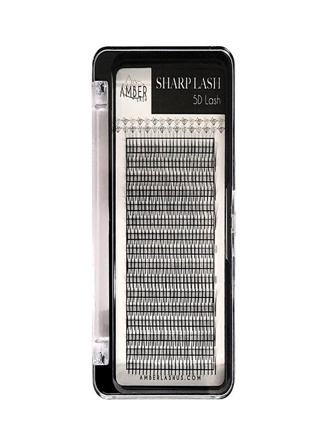 Amber Lash Sharp Lash 5D, Premade Volume Lashes with Long Stem for Eyelash Extensions, 400 Units of Narrow Fans with 0.07mm Thickness and Various Curls and Lengths by Amber Lash (D 12mm) - Image 1
