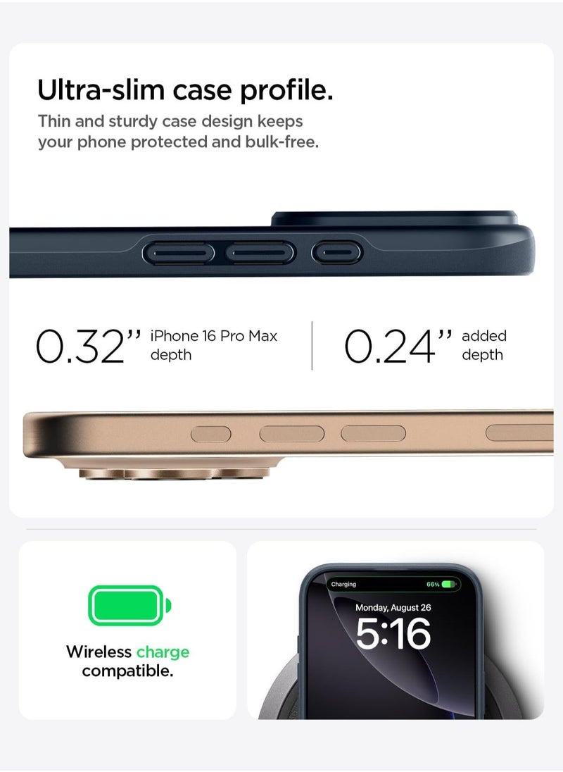 Thin Fit MagFit for iPhone 16 Pro Max MagSafe Case Cover (2024) - Metal Slate
