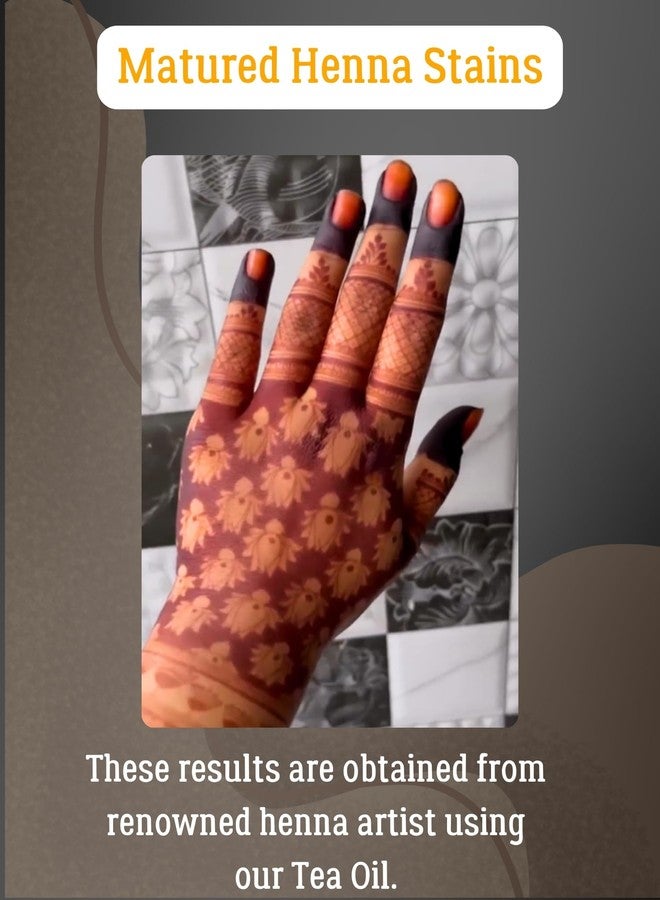 أفرين زيت شاي الحناء العشبي من أفرين ٥٠٠ مل لصنع أقماع الحناء | زيت فاخر لصنع أقماع الحناء للحصول على لون داكن غني وحناء تدوم طويلاً - Image 4