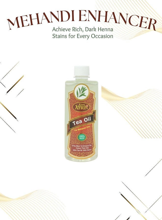 أفرين زيت شاي الحناء العشبي من أفرين ٥٠٠ مل لصنع أقماع الحناء | زيت فاخر لصنع أقماع الحناء للحصول على لون داكن غني وحناء تدوم طويلاً - Image 2