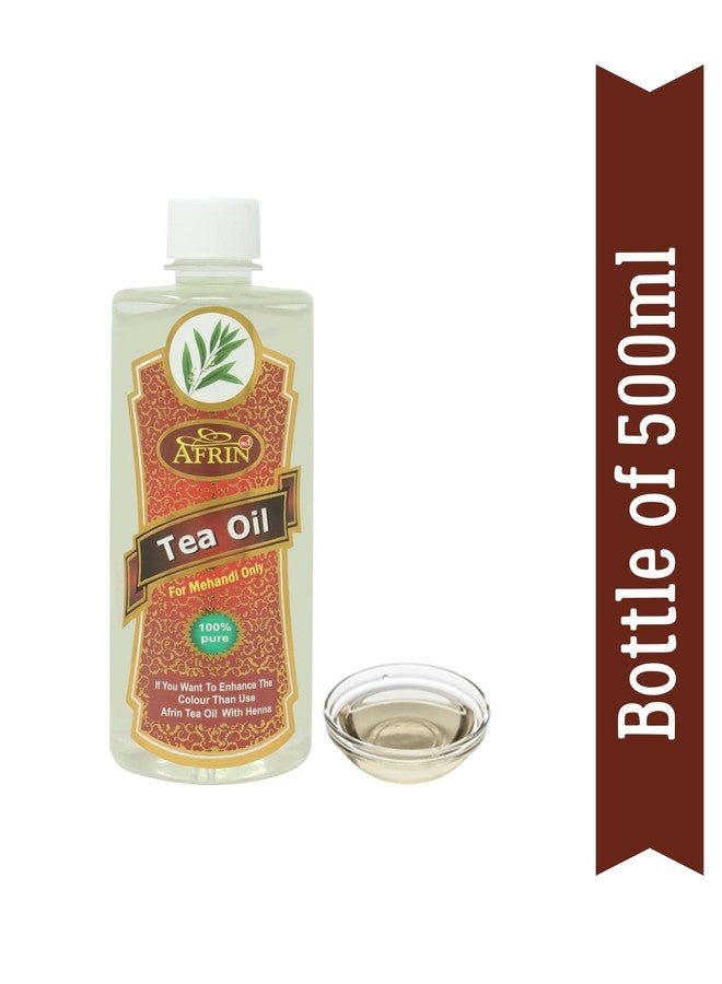 أفرين زيت شاي الحناء العشبي من أفرين ٥٠٠ مل لصنع أقماع الحناء | زيت فاخر لصنع أقماع الحناء للحصول على لون داكن غني وحناء تدوم طويلاً - Image 3