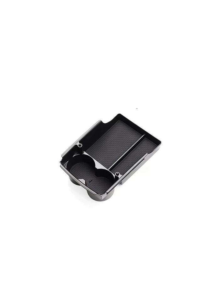 Black Center Console Storage Box with Armrest Hidden Compartments Cup Phone Holder for Tesla Model S X 2016 2021 - Image 5