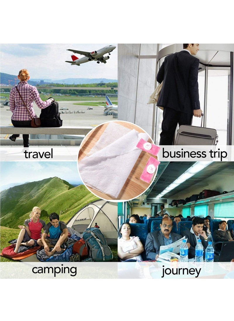 Y&D Compressed Towels, 56 Pcs Coin Tissues Camping Wipes Toilet Paper Tablets Portable Towels for Home Beauty and Outdoors Hiking  - Image 2