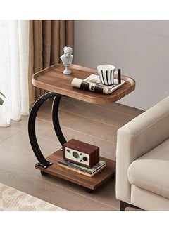ماركة غير محددة طاولة جانبية خشبي على شكل حرف C  - Image 1