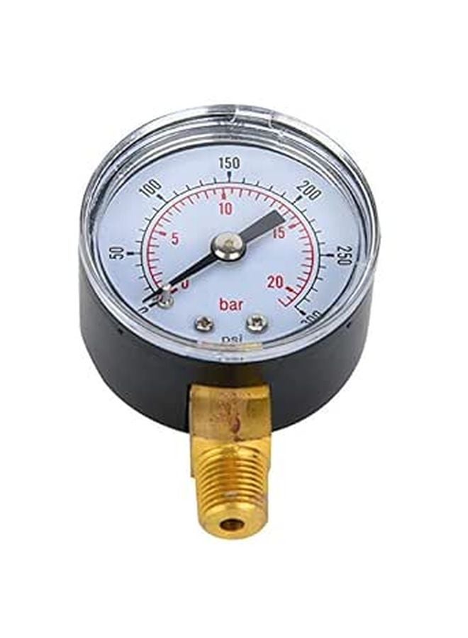 Transparent Dial Cover Metal Outer Case Pressure Gauge 0 300 PSI 0 20 Bar - Image 1