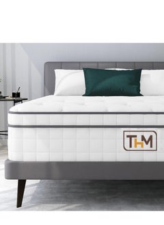 The Home Mart Home Mart King Extra-Large Size 20 cm Hybrid Pocket Spring Mattress with Cooling Gel Memory Foam, Back & Spine Support – Breathable Hypoallergenic Cover, Medium Firm Comfort for Deep Sleep (200x180 cm)  - Image 3