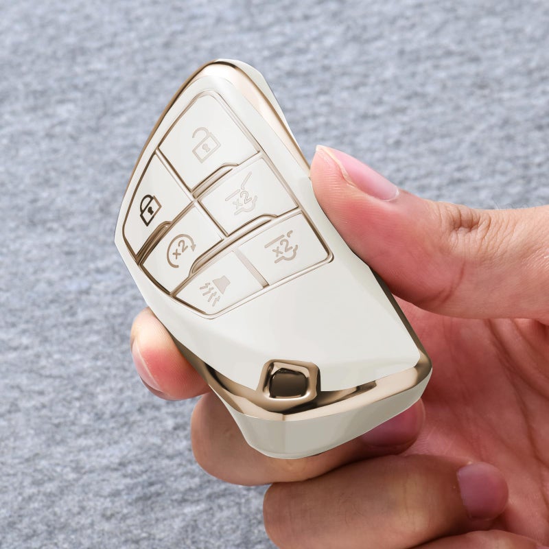 ELOHEI Key Fob Cover for Chevy, Premium Soft TPU Key Case for Chevrolet 2021 2022 2023 2024 2025 Suburban Tahoe GMC Yukon Key Shell - Image 2