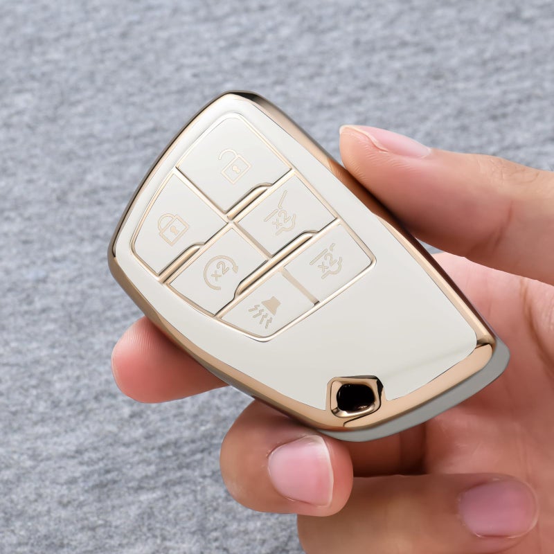 ELOHEI Key Fob Cover for Chevy, Premium Soft TPU Key Case for Chevrolet 2021 2022 2023 2024 2025 Suburban Tahoe GMC Yukon Key Shell - Image 5