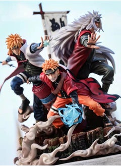 Naruto Naruto Giant Wave Destiny Stone Scar Namikaze Minato Naruto Scene Character Statue Anime Toy Hand-made Model Doll Ornaments  - Image 1
