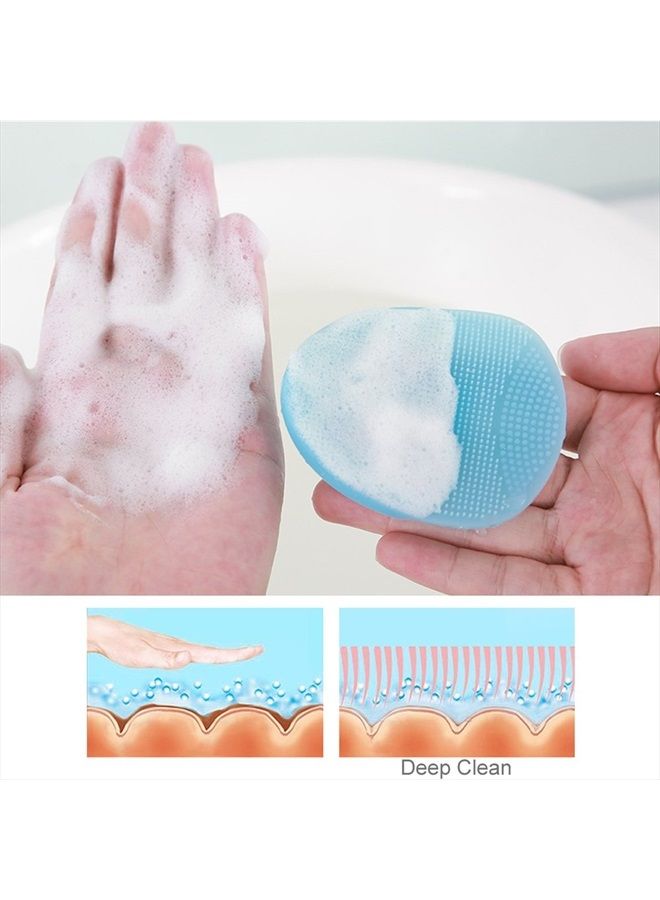 Innerneed Super Soft Silicone Face Cleanser and Massager Brush Manual Facial Cleansing Brush Handheld Mat Scrubber for Sensitive, Delicate, Dry Skin (Pack of 4) - Image 5