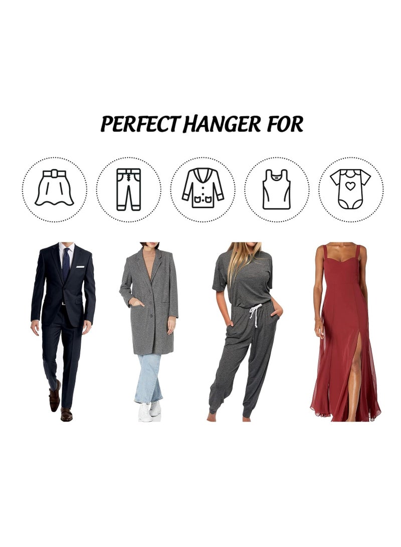 Clothes Hangers Wooden Hangers Skirt Hangers with Sturdy Metal Clips Smooth Pants Hangers for Pants, Skirt, Jeans, Slacks, Shorts 10 Pack  - Image 3