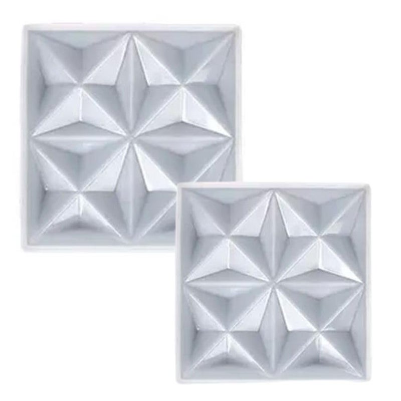 Snoogg SNOOGG Pack of 4 inch / 2 Piece 3D Square Shape Mould Epoxy Resin Casting Moulds for Making and DY Coaster, Cups Mats, Photo Display, Mantra Frame,Home Decoration and More.  - Image 1