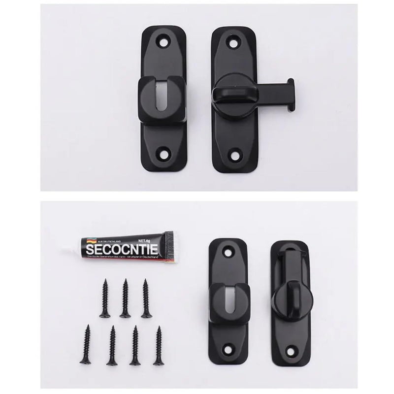 90 Degree Sliding Door Lock Gray Home Hardware Accessories - Image 4