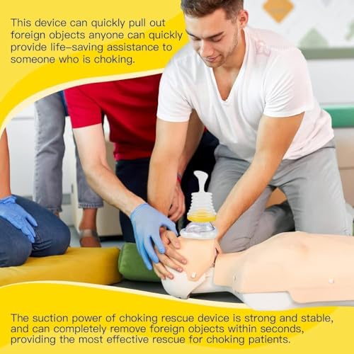 VelloreX Anti-Choking Rescue Device for Kids & Adults with 2 Reusable Masks | High-Pressure Suction Heimlich Assist Tool for Home, School, Office & Travel | Emergency Choking Relief First-Aid Kit for Safe & Quick Airway Clearance (Family Kit -2 Masks – Adult + Child) - Image 4
