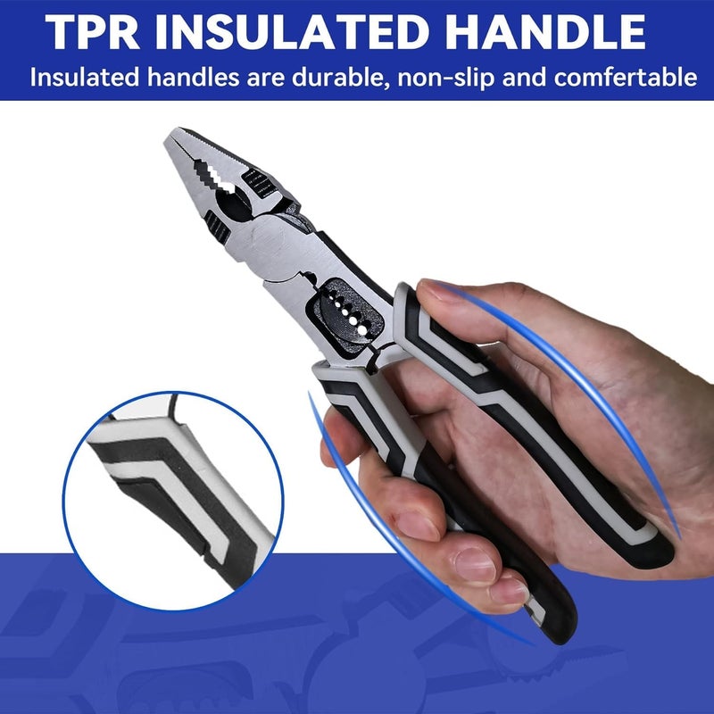 ZIPRON Special Wire Stripper for Electrician Decrustation Pliers Multifunctional wire stripper and cutter wire cutter tool wire cutter stripper wire cutter plier 5 IN 1 WIRE PLIER - Image 3