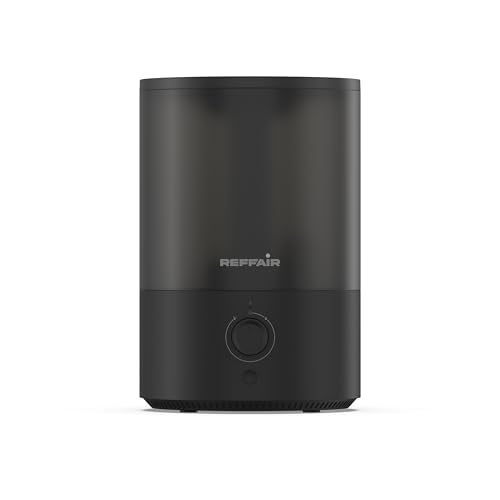 Reffair Caligo 200 3.5L Smart Cool Mist Ultrasonic Humidifier for Bedroom, Top-Fill, Auto Humidity Adjustment, Essential Oil Diffuser, Ideal for Baby Nursery and Indoor Plants (Black) - Image 1