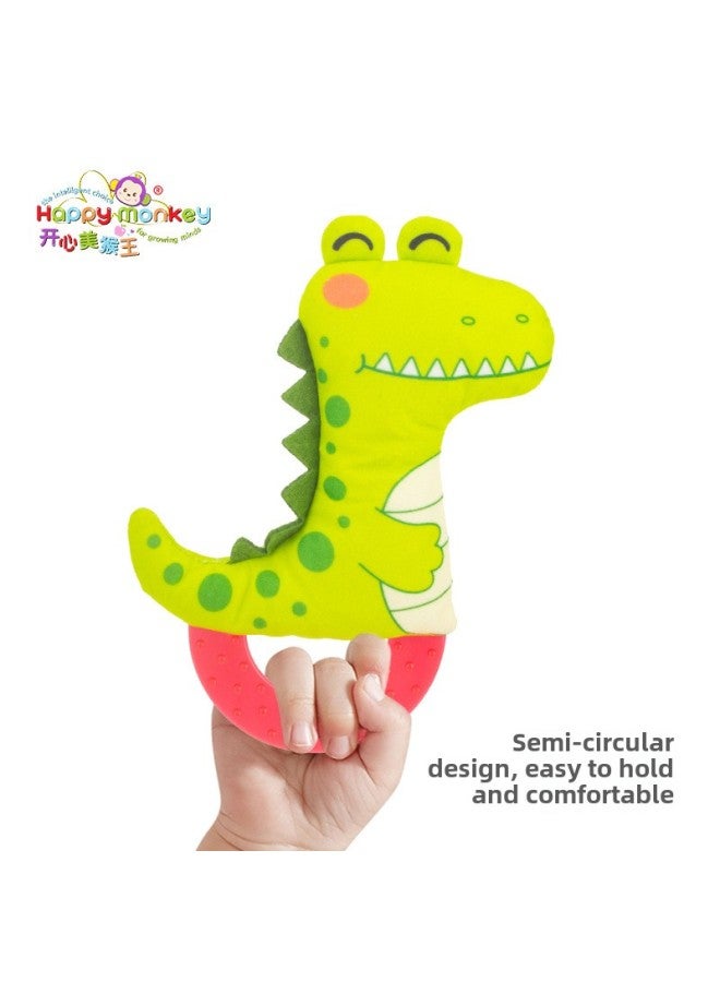 Happy Monkey Baby Hand Rattle Baby Teeth Gel Rattle Baby Plush Comforting Doll Toy-Color:Little Elephant - Image 5