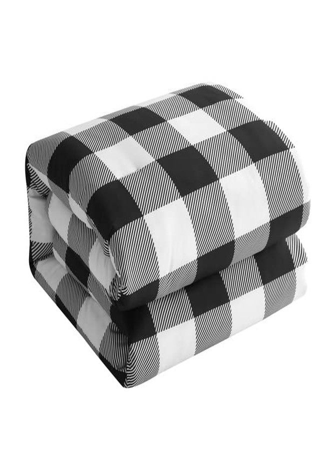 Dearfoams 7 Piece Super Soft Bed in a Bag Bedding Set, Black and White, Queen - Image 4