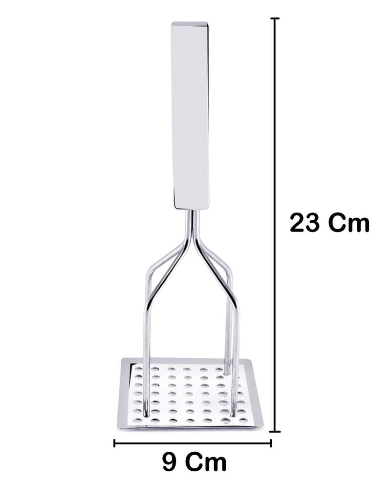 HELIMIX 2 Pack Potato Masher Stainless Steel with Chease Grater Combo Set Vegetable Pav Bhaji Masher Crusher Kitchen Accessories Tool - Image 4