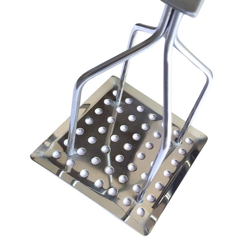 HELIMIX 2 Pack Potato Masher Stainless Steel with Chease Grater Combo Set Vegetable Pav Bhaji Masher Crusher Kitchen Accessories Tool - Image 3