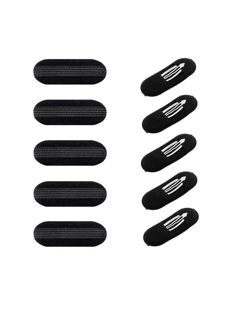 ericotry - 10pcs Black Women Lady Girl Sponege Bump Up Hair Clip Volume Inserts Tool Bun Updo Hair Styling Barrettes Fluffy Hair Pad - Image 1