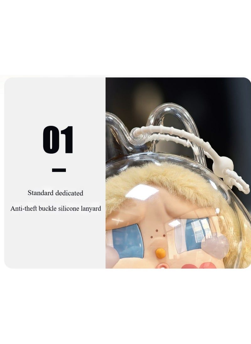 كراي بيبي غطاء حماية شفاف لدمية CRYBABY Cry Again القطيفة، غطاء غبار للدمية، يُستخدم لحماية وعرض الدمى الثمينة  - Image 2