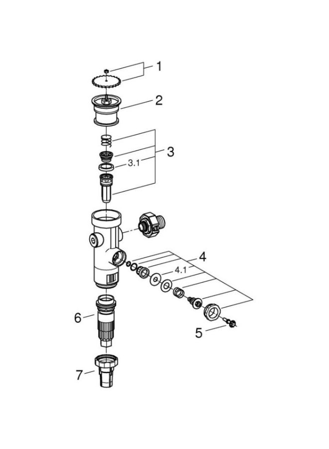 GROHE 43996000 | WALL CARRIER TOILET FLUSH VALVE - Image 2