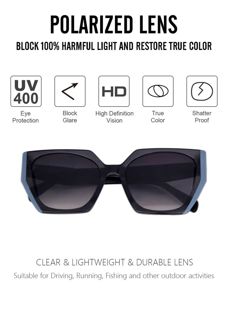 DLS Sunglasses for men and women - Cat Eye Acetate Frame with UV protacted lenses multipurpose use (MS7013-C4) - Image 2